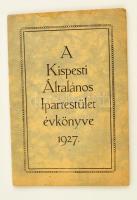 1927 A Kispesti Általános Ipartestület Évkönyve 80p. Hátsó borító sérült