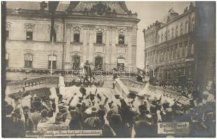 1916 Budapest IV. Károly király és Zita királyné koronázása - 9 db régi képeslap / 9 pre-1945 postca...