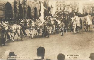 1916 Budapest IV. Károly király és Zita királyné koronázása - 9 db régi képeslap / 9 pre-1945 postca...