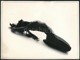 cca 1980 Feliratozott fotóművészeti alkotások, 2 db vintage fotó, 17x23 cm és 18x24 cm