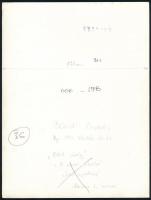 cca 1979 Feliratozott fotóművészeti alkotások, 2 db vintage fotó, 24x18 cm