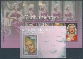 Marilyn Monroe mini sheet + block, Marilyn Monroe születésének 80. évfordulója kisív + blokk