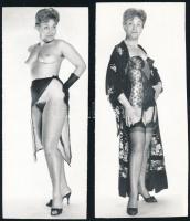 cca 1969 A vezérigazgató felesége, 9 db szolidan erotikus vintage fotó, 17x8 cm / 9 erotic photos, 17x8 cm