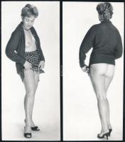 cca 1969 A vezérigazgató felesége, 9 db szolidan erotikus vintage fotó, 17x8 cm / 9 erotic photos, 1...
