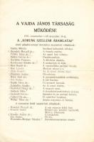 cca 1931-1934 a Vajda János Társaság 3 irata: meghívó, működés, stb.