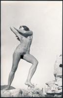 cca 1971 Négy helyszínről egy-egy kép, szolidan erotikus felvételek, 4 db vintage fotó, 24x15 cm / 4...