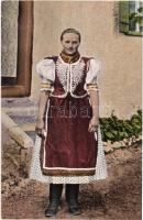 Felső-Magyarországi tót leány / Slavisches Mädchen aus Ober-Ungarn / Upper Hungarian folklore