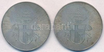 DN "Papiez Jan Pawel II (II. János Pál papa)" fém emlékérem (2x) (35mm) T:2-,3
ND  "...