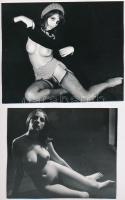 cca 1972 Kicsomagolva, szolidan erotikus felvételek, 8 db vintage fotó, 16,5x12 cm és 17x14 cm közöt...
