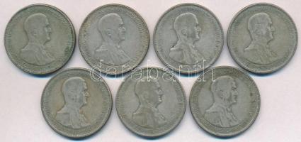 1930. 5P Ag Horthy jobbra (7x) T:2-,3 patina Adamo P8