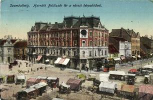 Szombathely, Horváth Boldizsár tér, Városi bérpalota, piac (EK)