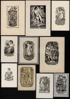 Drahos István (1895-1968): Erotikus ex librisek 26 db. Fametszet, papír, jelzett a dúcon, 6x4-12×6 c...