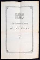 1910-1942 2 db bizonyítvány: kisdedóvónői ill. tanítónői képesítő oklevél