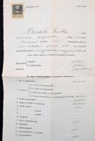 1910-1942 2 db bizonyítvány: kisdedóvónői ill. tanítónői képesítő oklevél