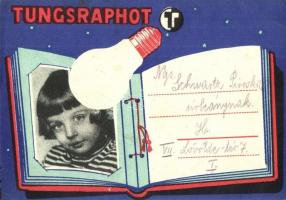 Tungsraphot izzó reklámlapja / light bulb advertisement postcard (EB)