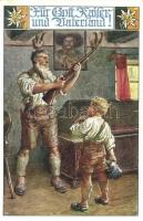 11 db régi osztrák-magyar és német katonai motívumlap, propaganda / 11 pre-1945 WWI Austro-Hungarian...