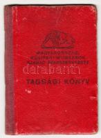 1946 Magyarországi Húsipari Munkások szabad szakszervezete tagsági könyv tagsági bélyegekkel