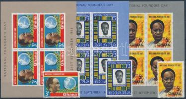 Kwame Nkrumah 52. születésnapja sor + blokksor, Kwame Nkrumah set + blockset