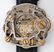 Time Age steampunk extravagéns mechanikus karóra. Mozgatható szerkezetekkel. Működő jó állapotban./ Extra wristwatch