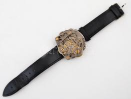 Time Age steampunk extravagéns mechanikus karóra. Mozgatható szerkezetekkel. Működő jó állapotban./ ...