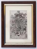 XVIII. századi szentkép üvegezett keretben  15x19 cm