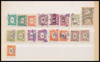 Számlailleték bélyegek közepes berakólapon