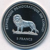 Kongói Demokratikus Köztársaság 2002. 5Fr Cu-Ni "Vadvédelem - Pillangó" hologramos forgalm...