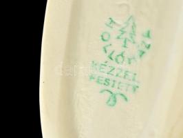 Hollóházi porcelán balettozó kislány, kézzel festett, jelzett, hibátlan, m: 14 cm