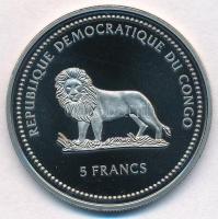 Kongói Demokratikus Köztársaság 2002. 5Fr Cu-Ni "Vadvédelem - Pillangó" hologramos forgalm...