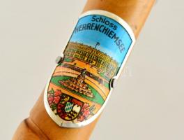 Turistabot 2 db német botjelvénnyel, faragott fa fejjel, h: 101 cm