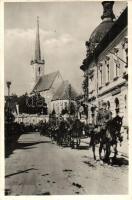 1940 Dés, Dej; bevonulás, katonák / entry of the Hungarian troops, soldiers, So. Stpl