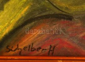 Scheiber jelzéssel: Jazz. Pasztell, papír, keretben, 65×50 cm