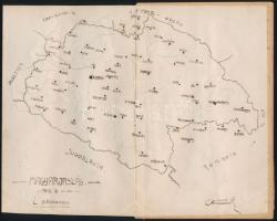 cca 1920 Kézzel írt napló 1919. decemberétől 1920. január. 24. -ig, benne a kor eseményeit taglaló írásokkal, két térképpel illusztrálva, a napló hiányos, 8 sztl. lev.+ 2 t.