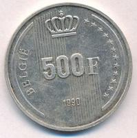 Belgium 1990. 500Fr Ag "Baldvin király 60. születésnapja" holland körirattal T:1-,2
Belgi...