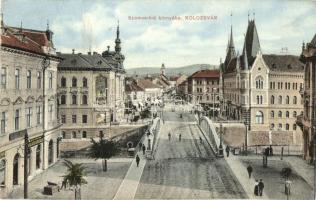 Kolozsvár, Cluj; Szamos híd környéke, hitelszövetkezet / bridge, street, credit union (EK)