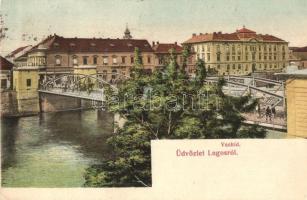 Lugos, Lugoj; Vashíd, Úri és női uszoda / iron bridge, swimming pool