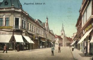 Nagyvárad, Oradea; Rákóczi út, fogorvos, Moskovitz, Klein Géza és Ödön és Markovits és Weinberger üzlete / street view with shops (EK)
