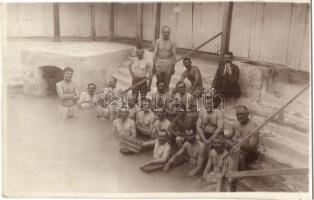 1926 Harkány-gyógyfürdő, fürdőzők csoportképe. group photo