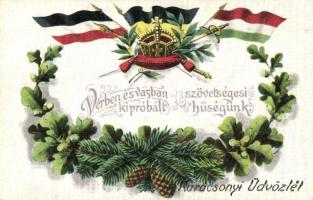 Vérben és vasban kipróbált szövetségesi hűségünk. Karácsonyi üdvözlet / WWI Viribus Unitis propagand...