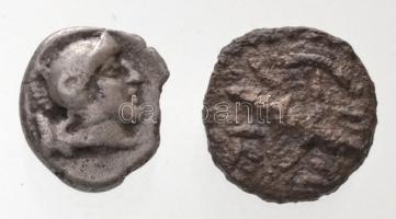 Piszídia / Szelge Kr. e. ~350-300. Obolus Ag (0,9g) + Kr. e. II-I. század AE érme (1,23g) T:2-,3
Pi...