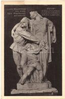 Budapest V. Szabadság tér, irredenta szobrok; Észak, Dél, Nyugat, Kelet. Pesti Hírlap kiadása - 4 db...