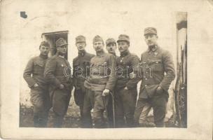 1918 Inota, magyar katonák / WWI Hungarian soldiers group photo (EK)