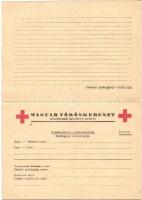 A Magyar Vöröskereszt magyar-orosz kétnyelvű Levelezőlapja Hadifoglyok részére. kinyitható  / Hungar...