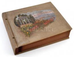 cca 1930 Riccordo di Roma e Napoli, nagyméretű leporelló-album számos római és nápolyi látképpel, mű...
