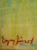 Egry jelzéssel: Fonyód. Vegyes technika, papír, üvegezett keretben, 30×48 cm