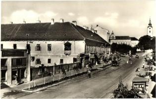 Nagykanizsa - 8 db MODERN városképes lap: Fő tér, Szabadság tér, Lenin utca, automobil. Képzőművésze...