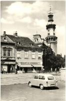 Sopron - 8 db MODERN városképes lap: Lenin körút, Hősi emlékmű, Tűztorony, Tómalom, strand, automobi...