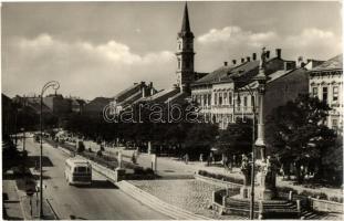 Sopron - 8 db MODERN városképes lap: Lenin körút, Hősi emlékmű, Tűztorony, Tómalom, strand, automobi...