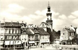 Sopron - 8 db MODERN városképes lap: Lenin körút, Hősi emlékmű, Tűztorony, Tómalom, strand, automobi...