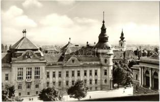 Szentes - 8 db MODERN városképes lap: strand, Petőfi szálló, kórház, automobil. Képzőművészeti Alap ...